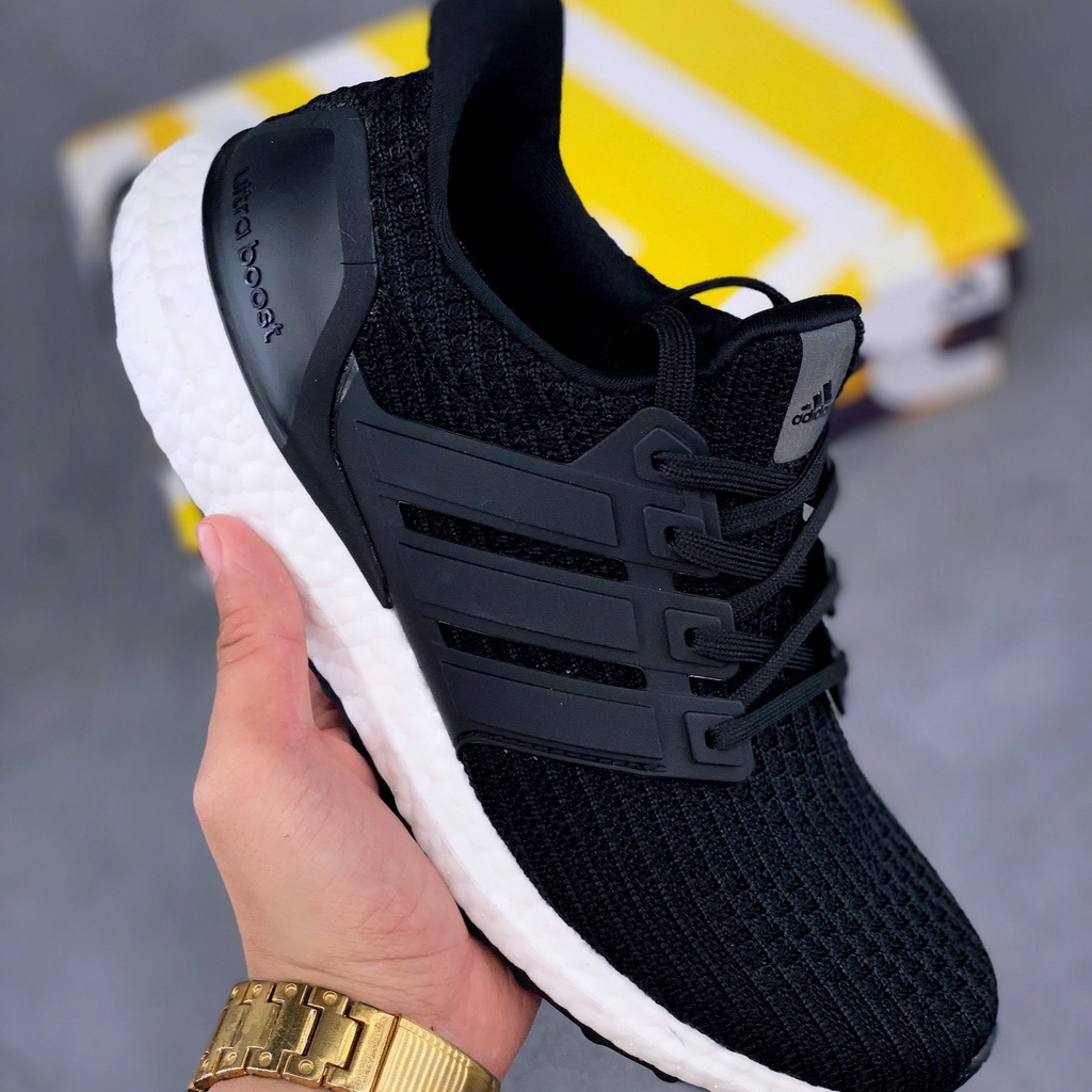 Adidas Ultra Boost 4.0 running shoes original for women and men with box black white sneaker