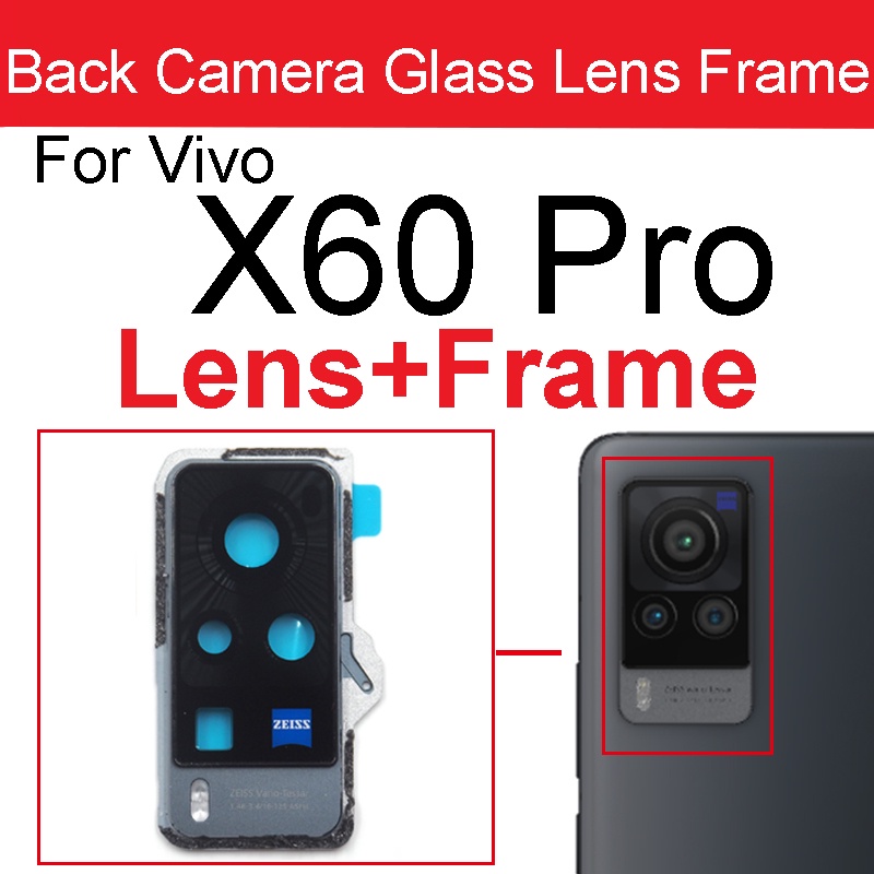 Rear Camera Glass Lens Cover For Vivo X50 X60 Pro X50 X60 Pro Plus X51 5G  Back Camera Lens Frame Housing Bracket Sticker