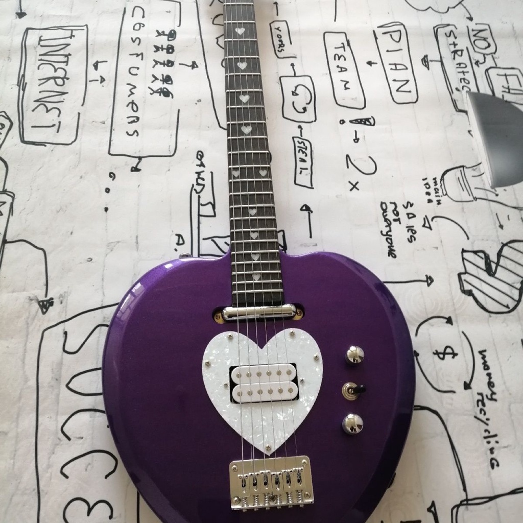 Customized Daisy Rock Debutante Heartbreaker Electric Guitar Metal