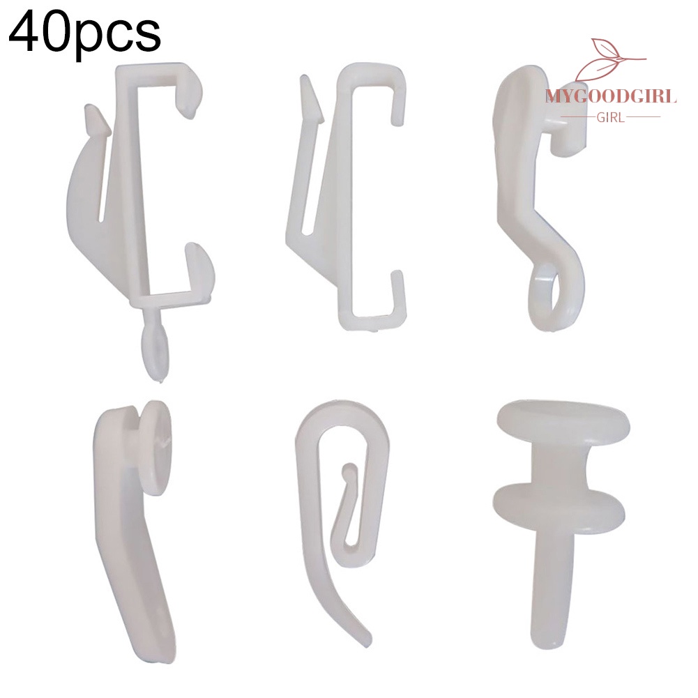 [MGG]-40Pcs Window Curtain Rod Slide Rail Track Glider Drape Runner ...