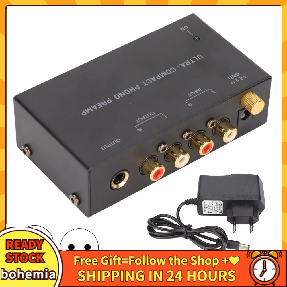 Bohemia Phono Turntable Preamp Stereo Input/Output Record Amplifier