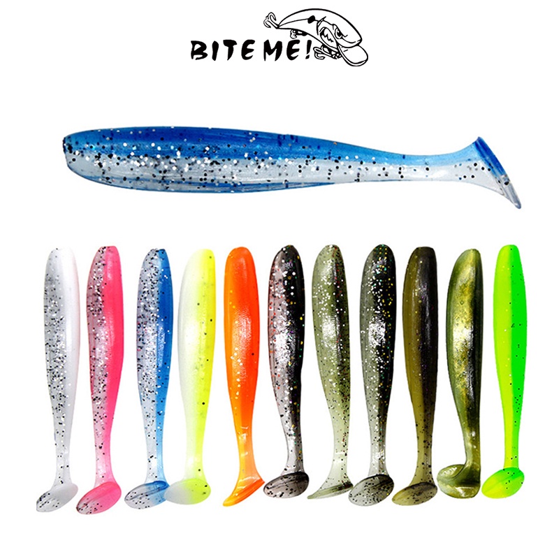 1.2g/2g/4.2g 10pcs/bag Paddle Tail Long Throw Road Subbait T-tail Swimbaits  Soft Lure Wobbler Curled Fishing Lures Worm Saltwater Swim baits
