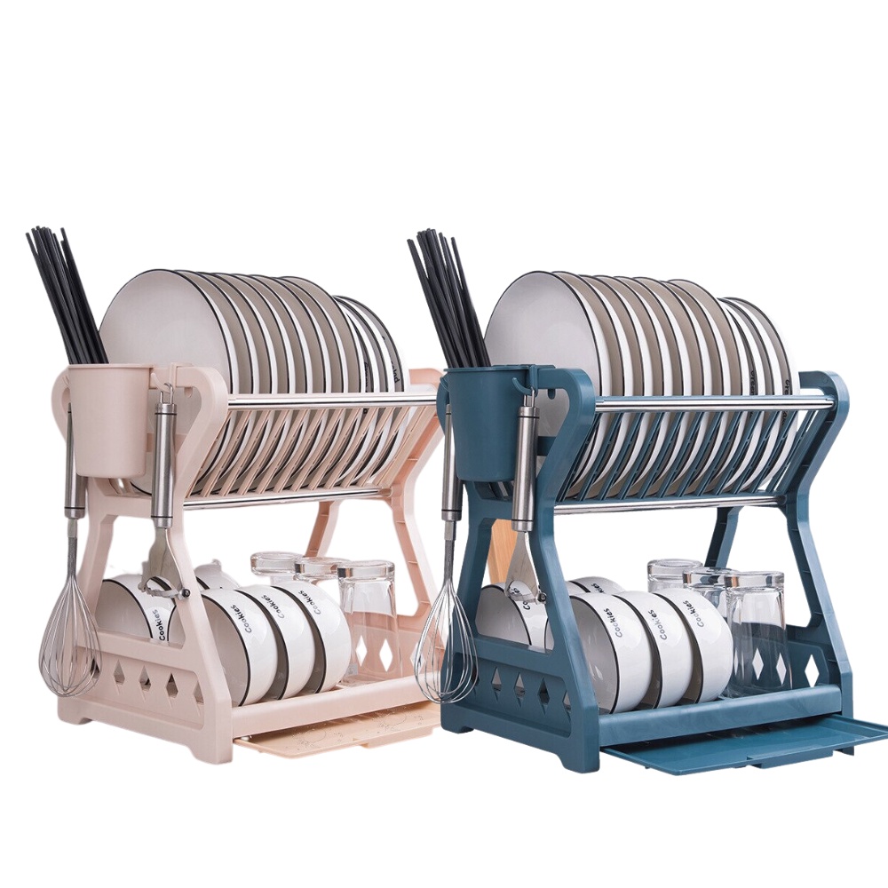 Soulsisters.ph Kitchen DoubleDecker Dish Drainer Rack Shopee