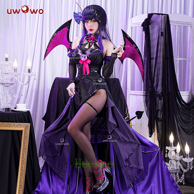 Uwowo Genshin Impact Cos Raiden Shogun Succubus Ceremonial Dress