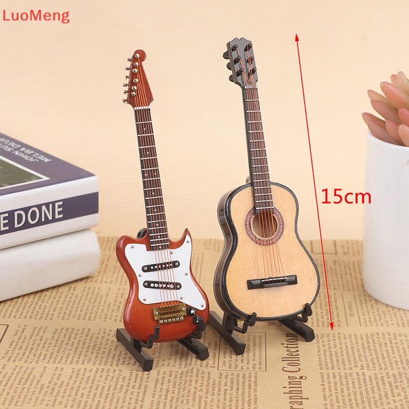 LuoMeng 1/6 Dollhouse Miniature Electric Guitar With Stand Model