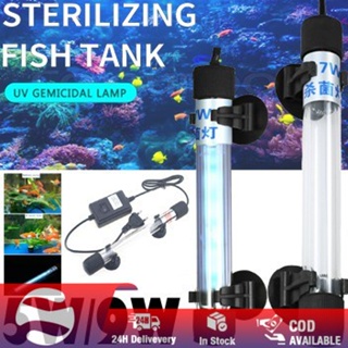 Clean Lamp Aquarium Submersible UV Light Sterilizer Pond Fish Tank  Germicidal US