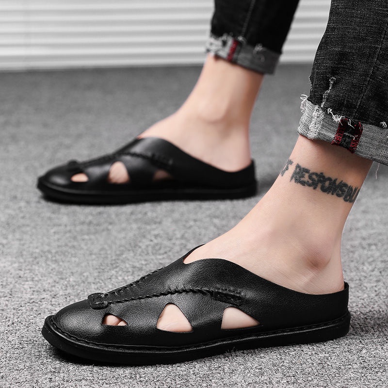 Summer Baotou Half Slippers Men Korean Version Trendy Outdoor Wear