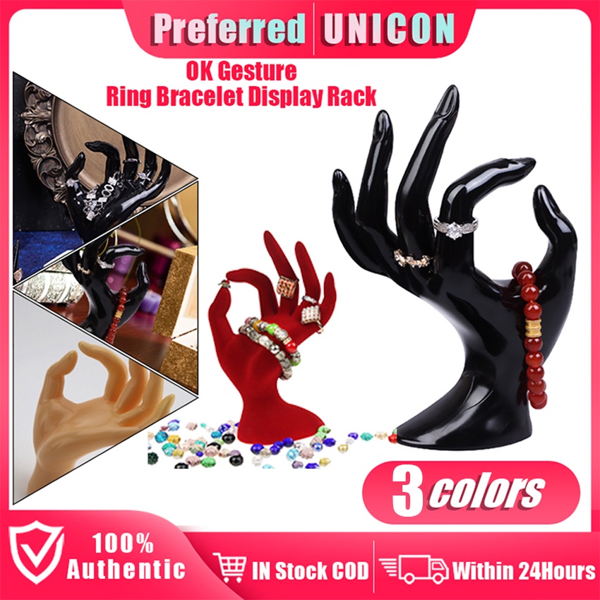 OK Hand Mannequin Watch bracelet display stand Velvet / Resin Ring ...