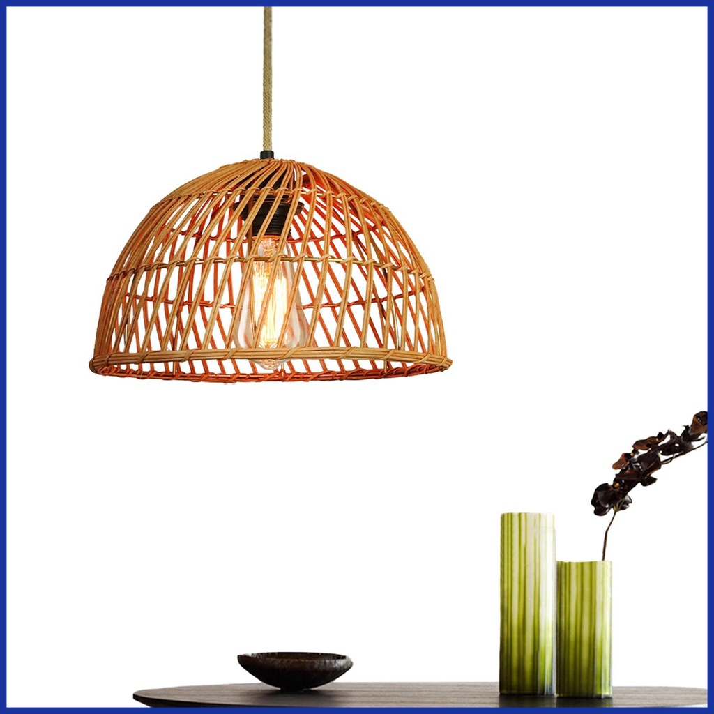 Rattan Light Fixture Rattan Chandelier Rattan Lamp Retro Farmhouse