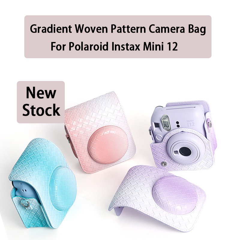 Gradient Woven Pattern Camera Bag For Instax Mini 12 Shoulder Bag ...