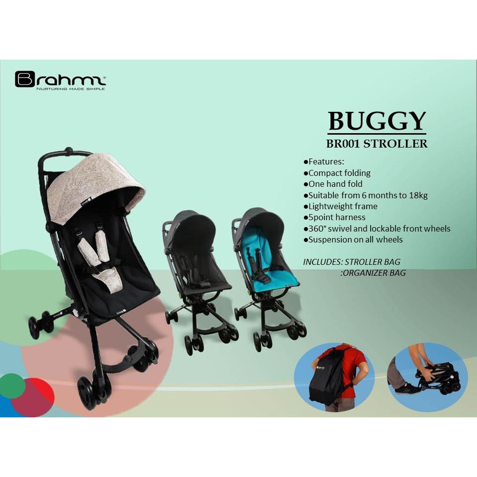 BRAMHZ BR001 BUGGY STROLLER COMPACT FOLDING CAVIN SIZE EASY OPEN AND Shopee Philippines