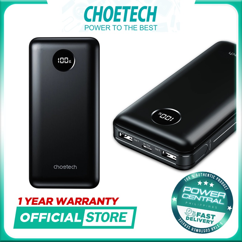 Choetech B653 USB C PD45W 20000mAh Power Bank Power Delivery 3.0 PD ...