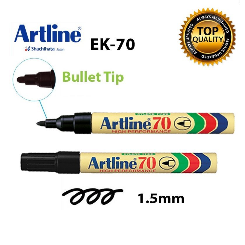 Artline Permanent Marker / Pentel Pen EK70 (Black / Red / Blue