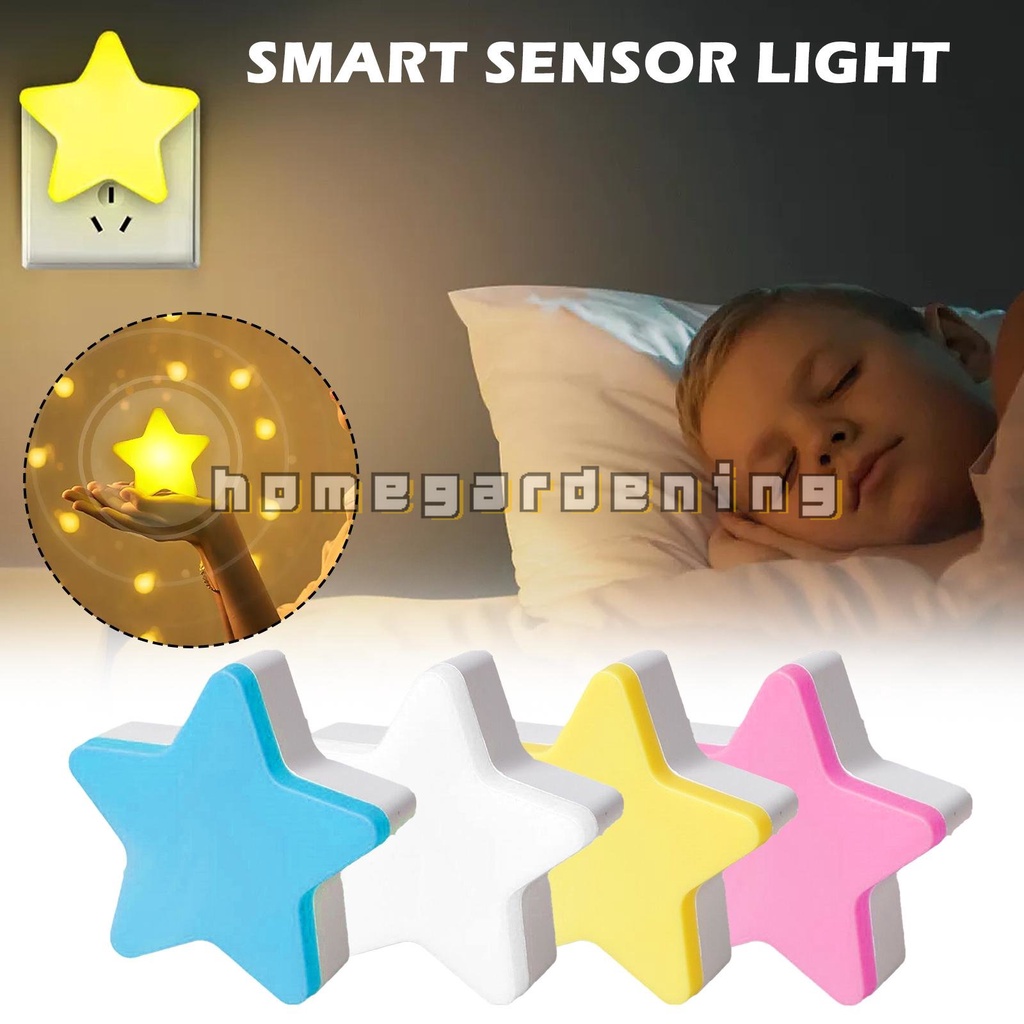 Sensor Control Mini Star Moon LED Light US Plug Night Lamp for Bedside