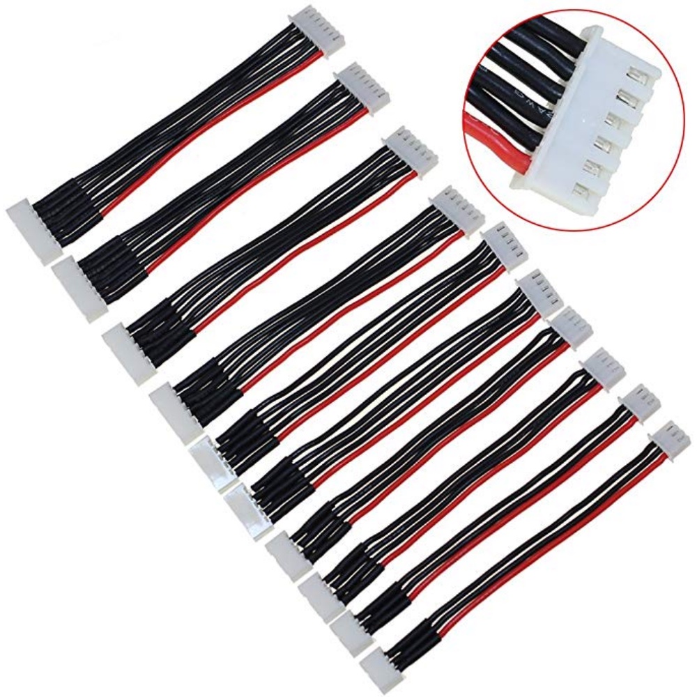 2S/3S/4S/5S/6S Battery Balance Charger Silicone Wire Extension Lead JST ...