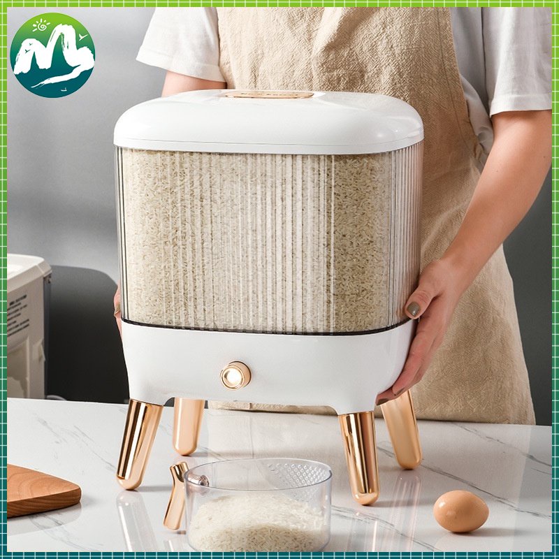 MS 10KG Rice Storage Box InsectProof MoistureProof Sealed Rice ...