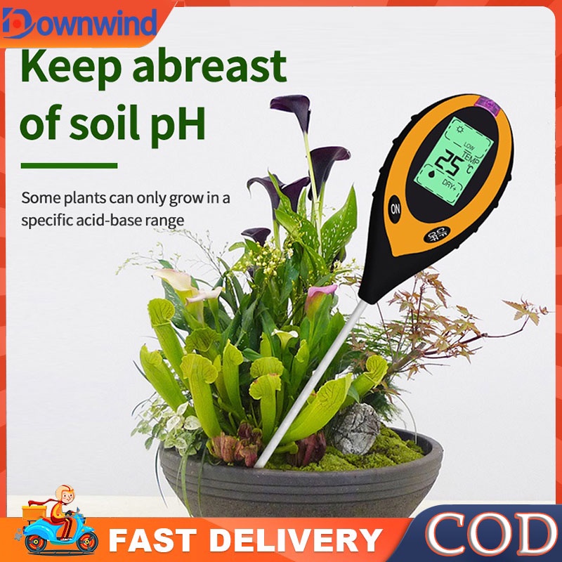 Moisture Meter 4 In 1 Soil Tester MeterMoisture Temperature Sunlight PH ...