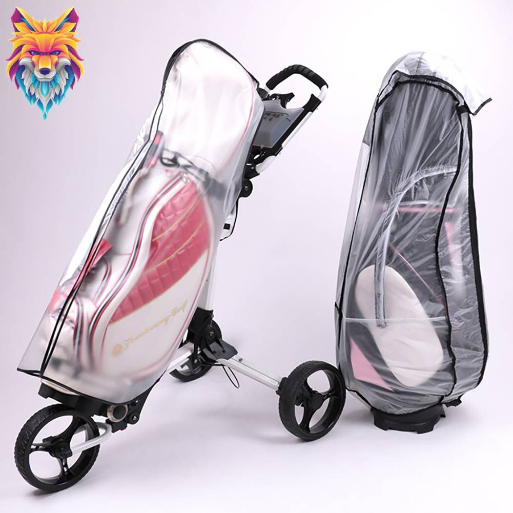Golf Bag Rain Cover Transparent Bag Rain Cover Waterproof PVC Golf Rain