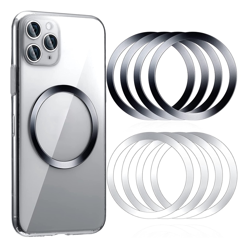 Universal Round Metal Rings For iPhone Samsung Phone Charging Magnetic ...
