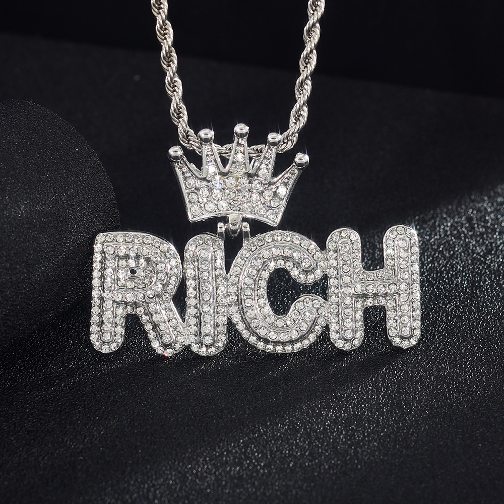 Hip Hop New Style Letter Necklace Street Wear All-Match rapper Same ...