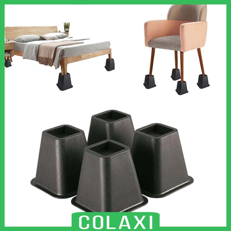[Colaxi] Furniture Bed Riser, Chair Raisers in Heights 6'', Bed Elevators, Floor Protector Bed