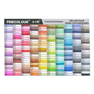 240 Colors FINECOLOUR EF103 Marker Full Set Brush Head Art Alcohol