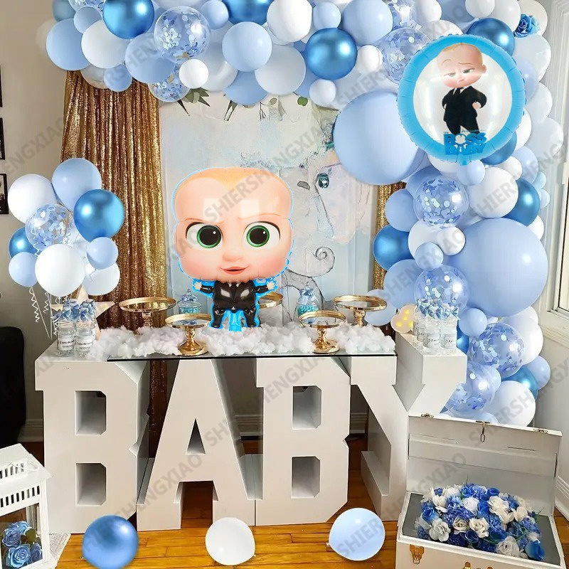 84pcs Baby Boss Theme Birthday Party Balloon Set 32 Numbers Baby Boss ...