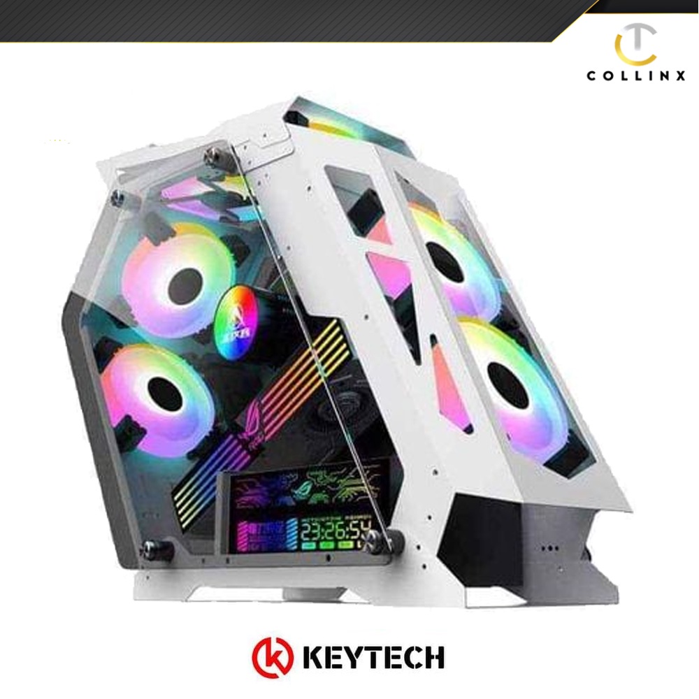 Keytech Cyborg PC Case mATX | TEMPERED GLASS CASE | ATX POWER SUPPLY ...