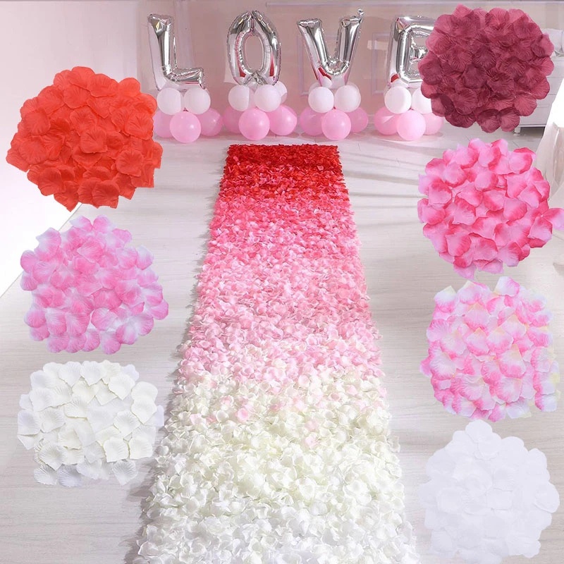 100pcs/bag Artificial Rose Petals/Colorful Romantic Wedding Anniversary