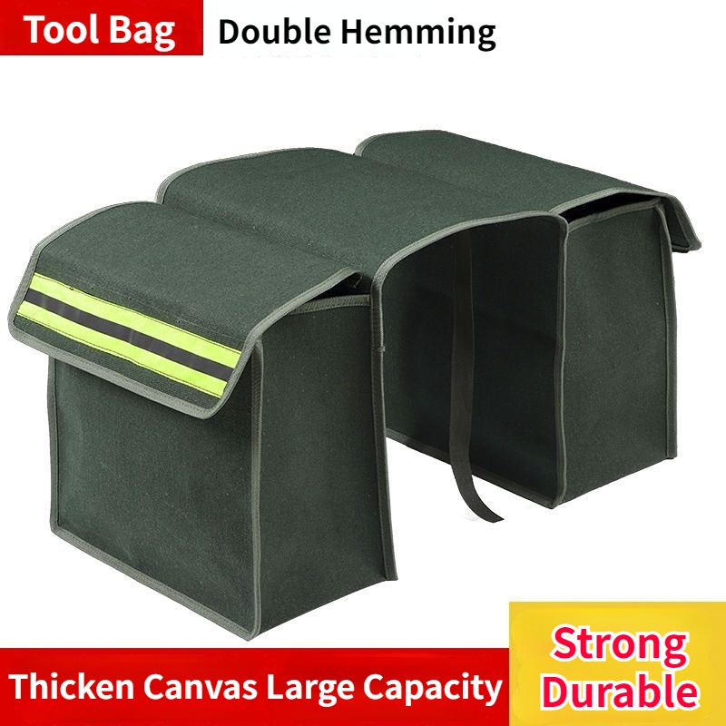 Motorcycle Storage Bag Both Sides Courier Bag Thick Canvas Pannier Bags