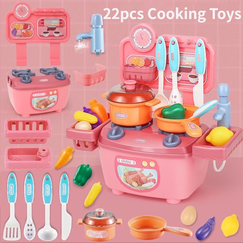 22Pcs/Set Baby Mini Kitchenware Set Children Role Playing Kitchen