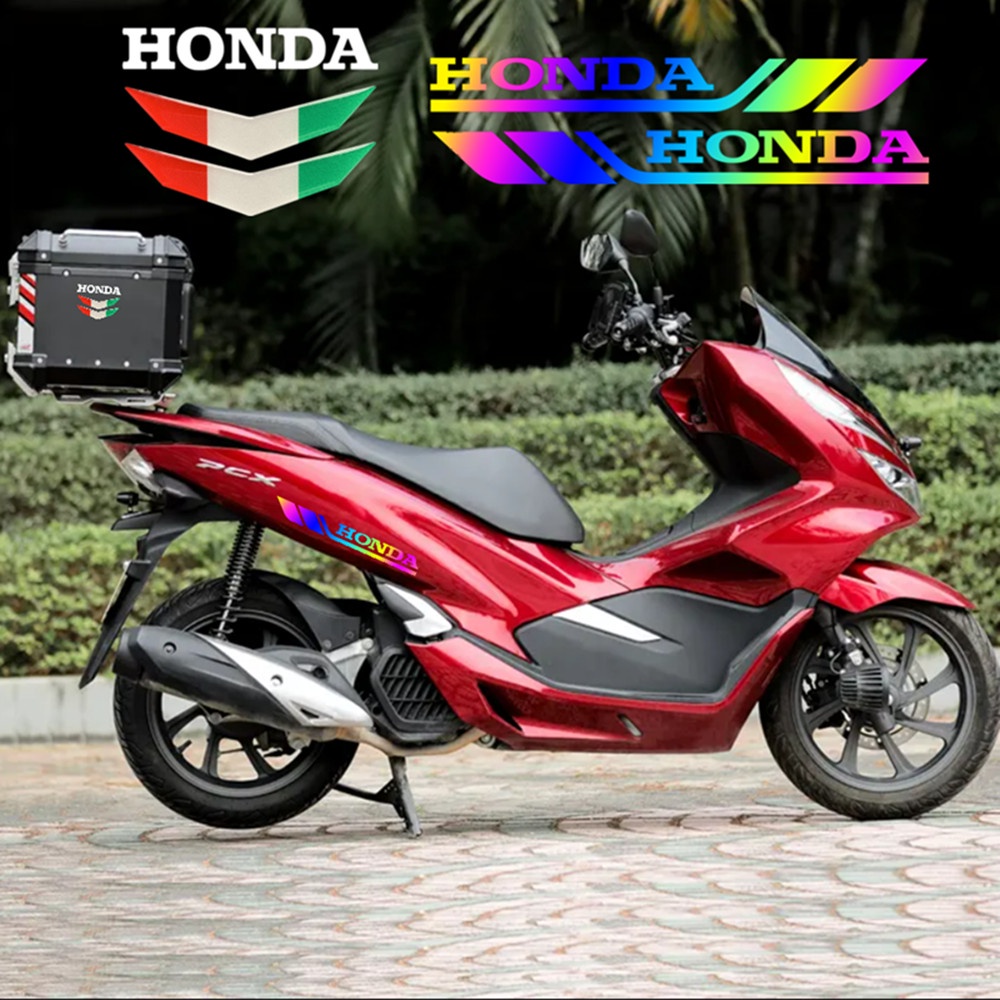 HONDA Motorcycle Reflective Stickers Soft glue Car Styling Decals Epoxy ...