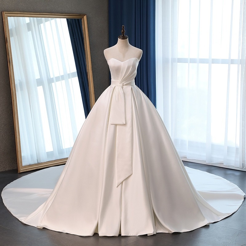Frey Satin Wedding Gown White