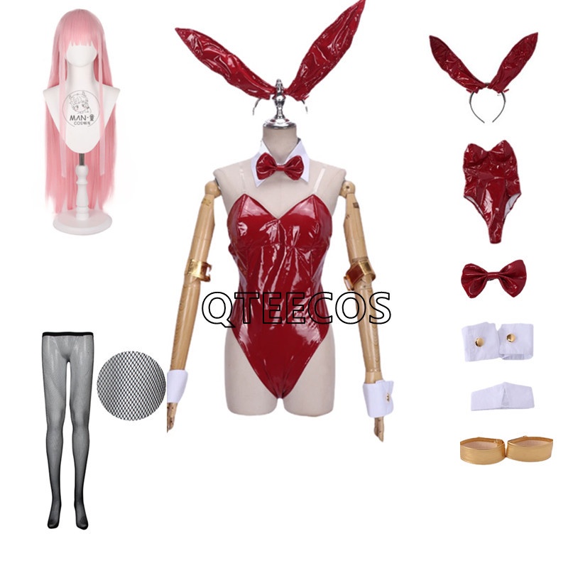 Anime Darling In The Franxx Cosplay Costume Zero Two Bunny Girl 02 Sexy Women Jumpsuit Red 3549