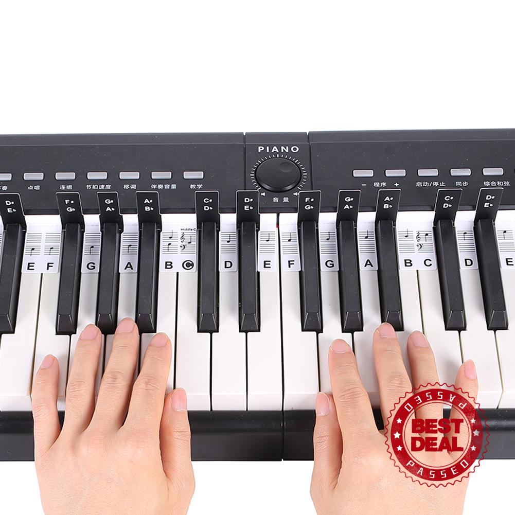 Veromoda 88 Keys Removable Piano For KEY Labels Piano Keyboard Stickers