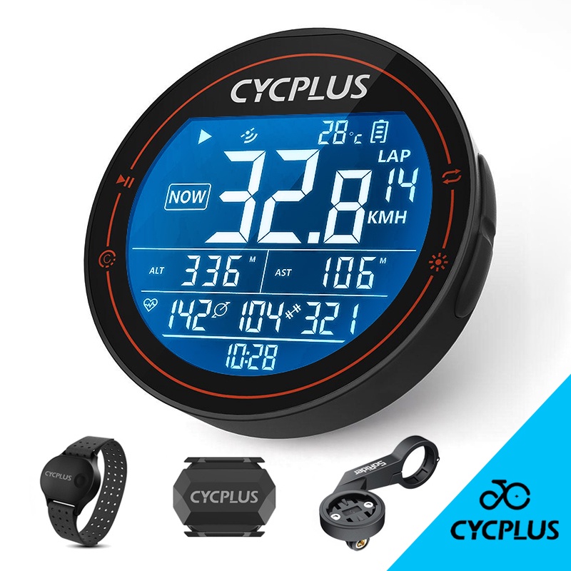 CYCPLUS GPS Bike Computer - Wireless Cycling Computer With 2.5" Screen ANT+ Bluetooth