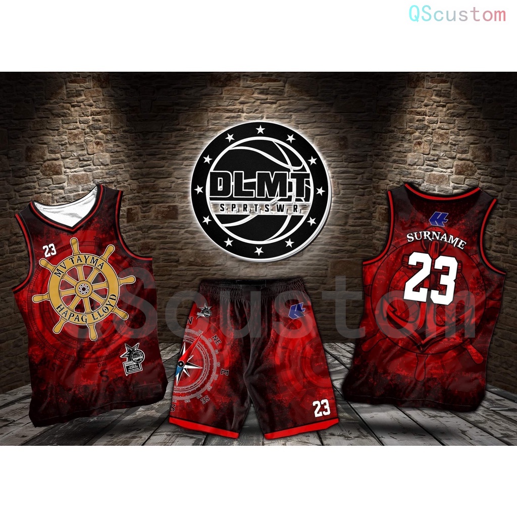 Seaman Marine Full Sublimation Red Basketball Jersey Terno for Men New ...