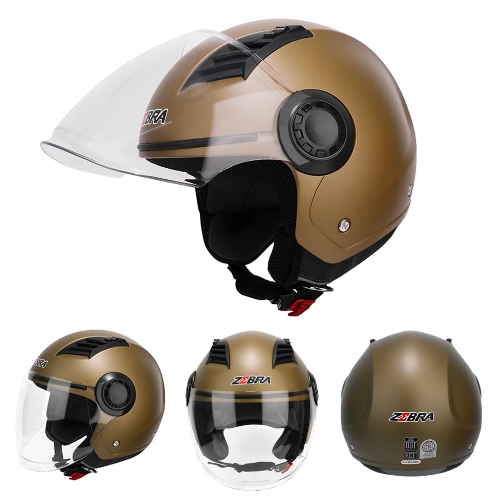 ZEBRA YM829 Motorcycle Half Face Helmet Single Visor Shopee Philippines