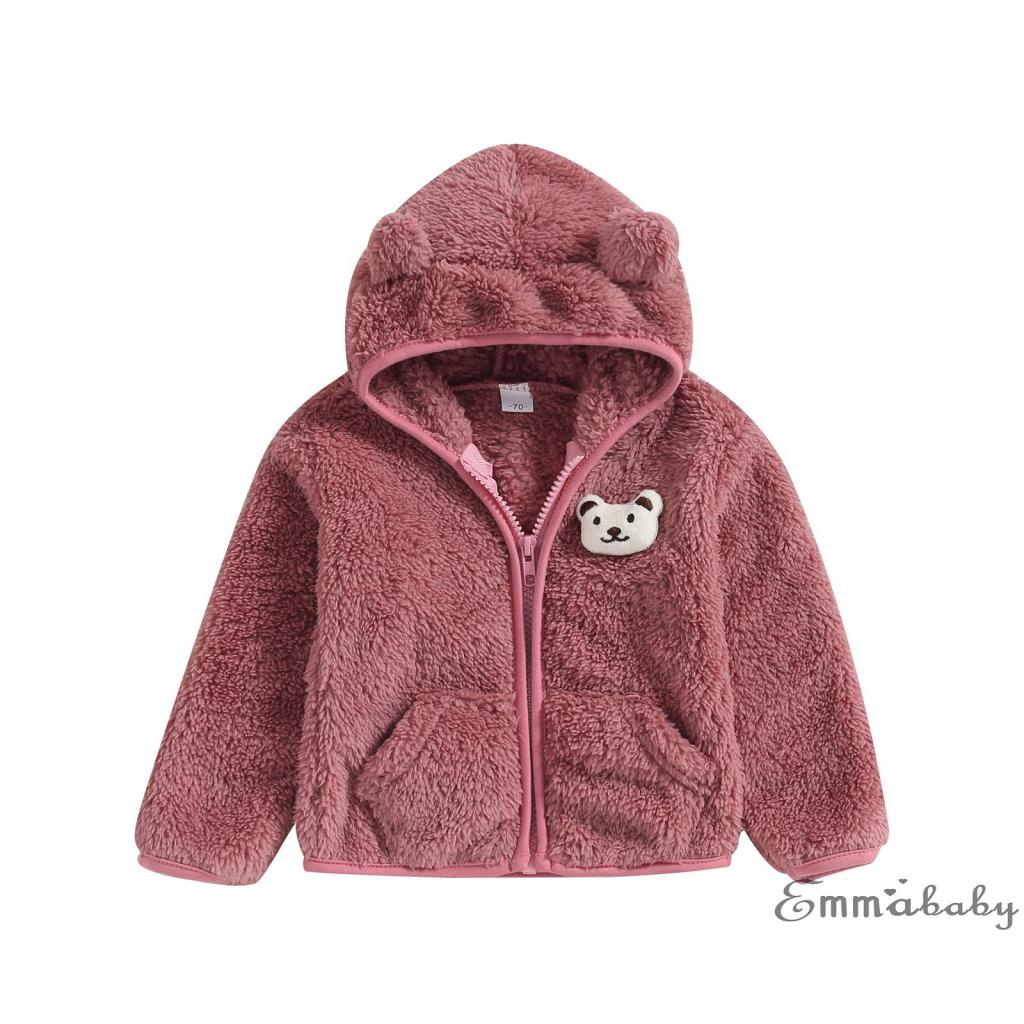 Fuzzy baby jacket best sale
