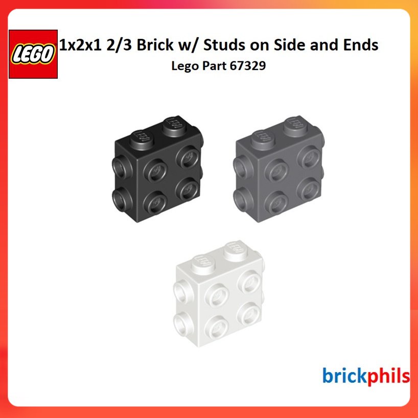 Lego Part 67329 1x2x1 2/3 Brick w/ Studs on Side and Ends | Shopee ...