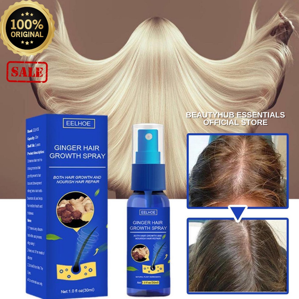 Original EELHOE Ginger Hair Growth Spray Quickly Hair Growth Strengthen ...