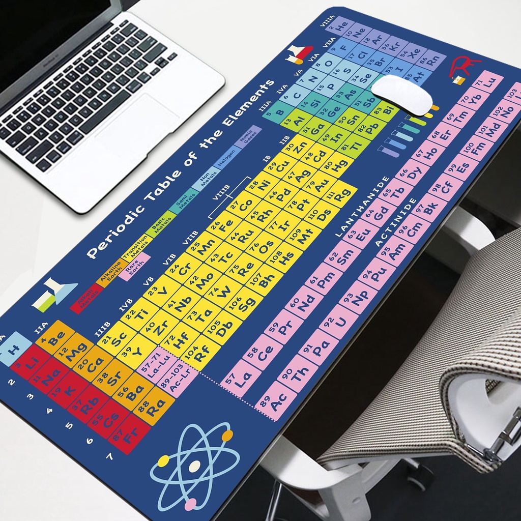 Periodic Table Of The Elements Mouse Pad Gaming Computer Large Mousepad