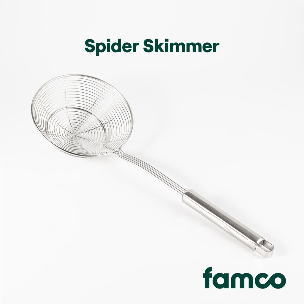Famco Spider Skimmer, Stainless Steel, HeatResistant Handle, Versatile