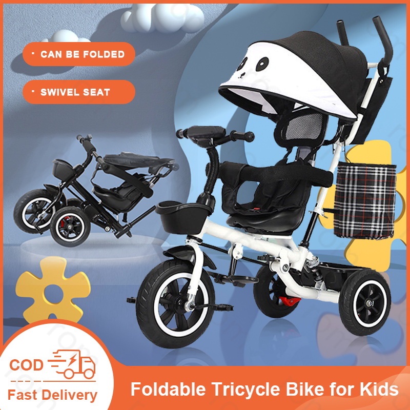 Baby 3 Wheels Trolley Bike Foldable Tricycle Bike for Kids Boy with