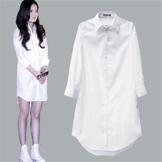 Blouse Women Long Sleeve White Shirt Sexy Skirt Top Women's Loose