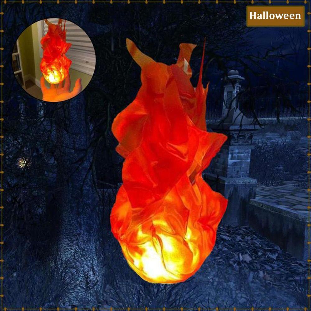 PEONYR Floating Fireball, Fabric Red/Blue/Green/Black Ghost Fire Lamp ...