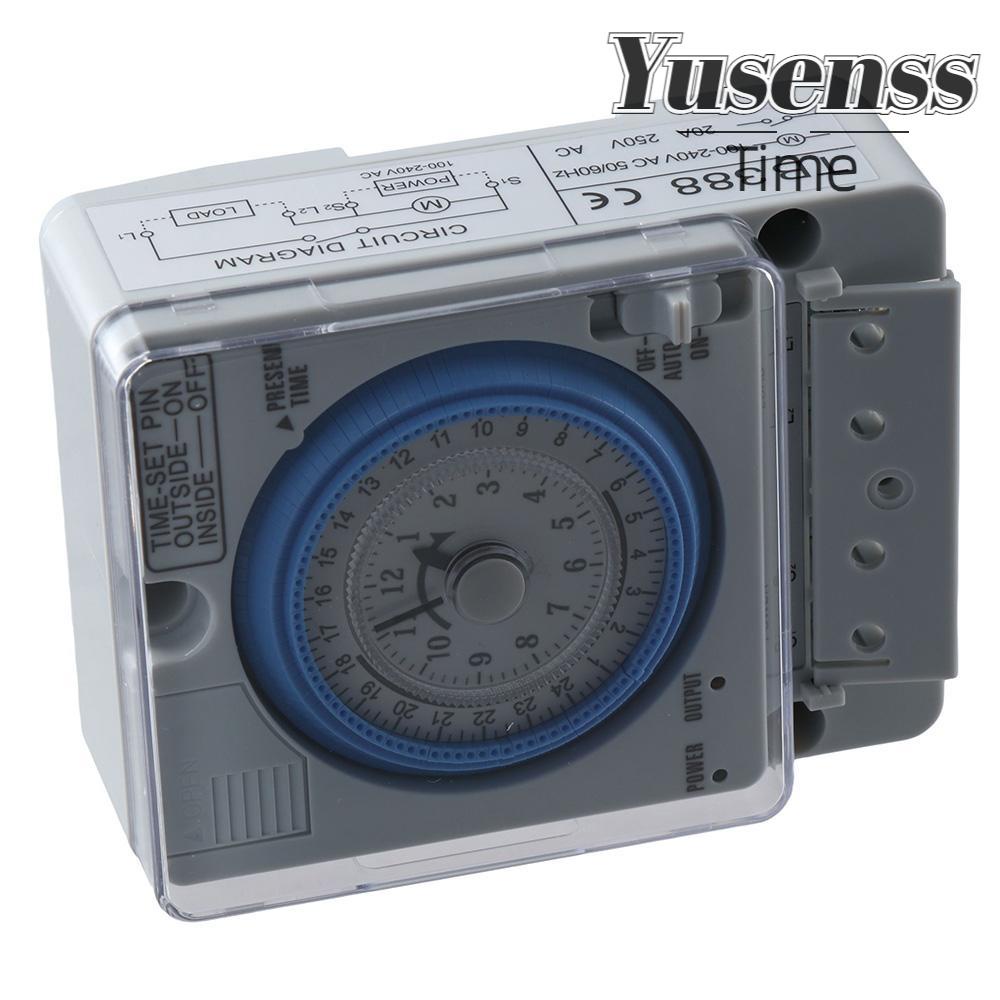 YUSENSS Time Timers, White 12V AC/DC Mechanical Time Control Switch