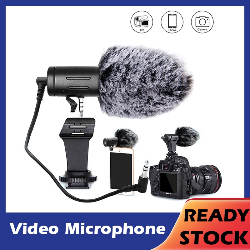Universal Video Microphone With Shock Mount 3 5mm Phone Microphone 