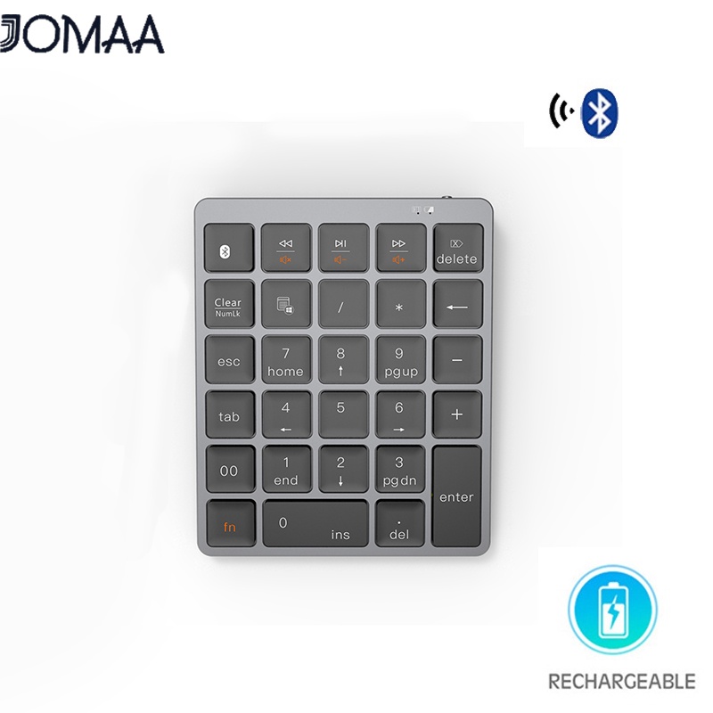 SeenDa Rechargeable Wireless Bluetooth Numeric Keyboard Aluminum Alloy