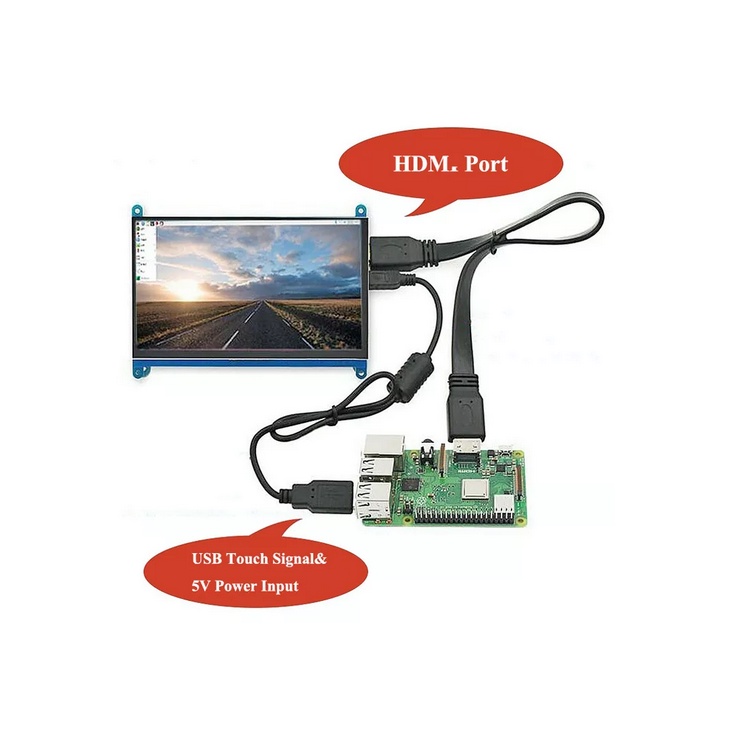 7 Inch Touch Screen Panel IPS raspberry display LCD DIY Monitor ...